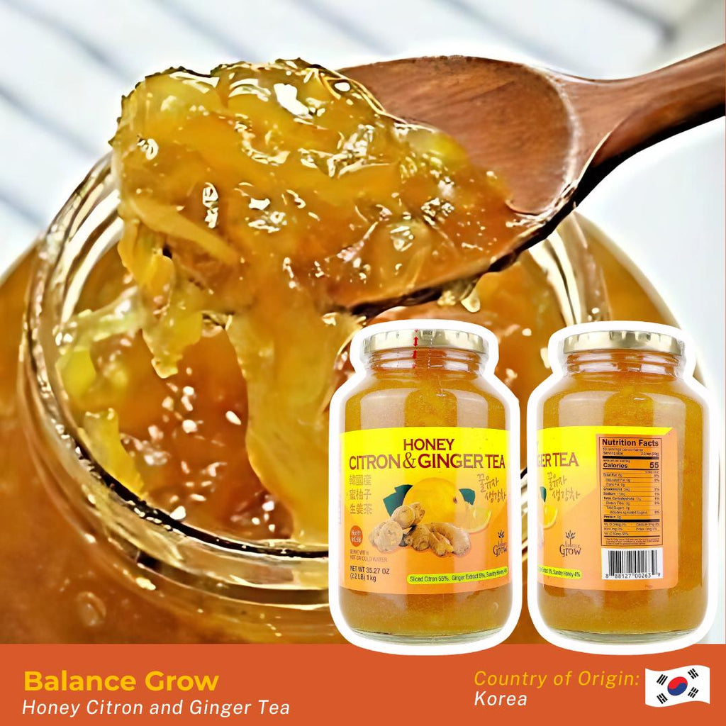 Balance Grow Honey Citron & Ginger Tea 1kg – Korean Fruit Tea (Korea)