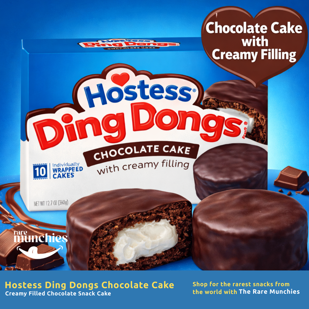 Hostess Ding Dongs Chocolate Cake 36g – Creamy Filled Chocolate Snack Cake (USA)
