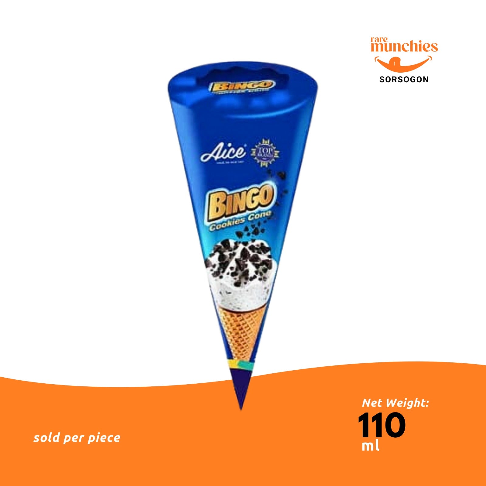 Aice Bingo Cookies Cone Frozen Dessert 110ml (Philippines)
