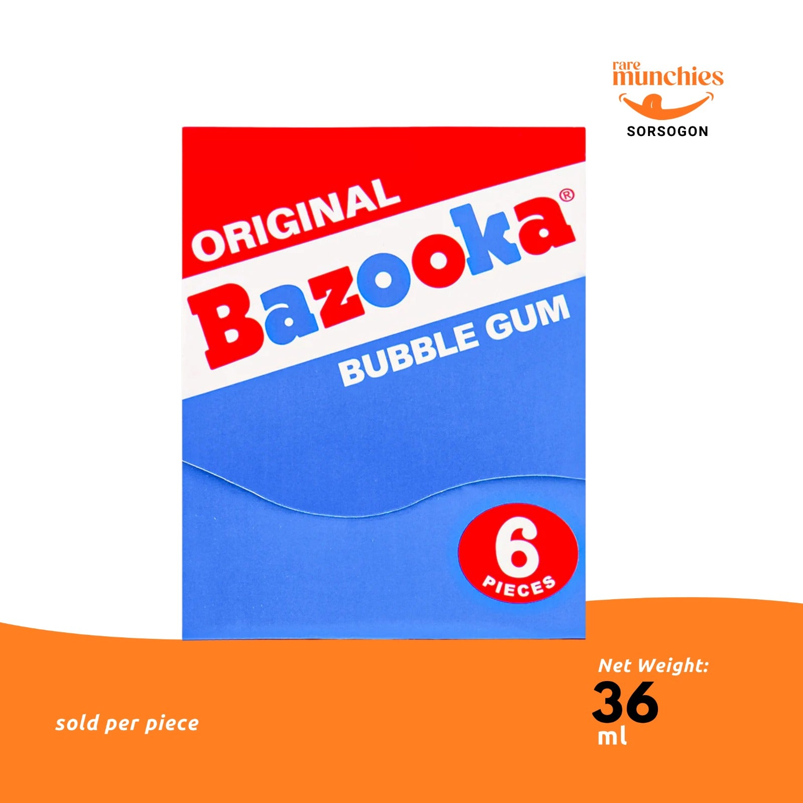 Bazooka Original Bubble Gum 36g – Classic Chewy Gum (USA)