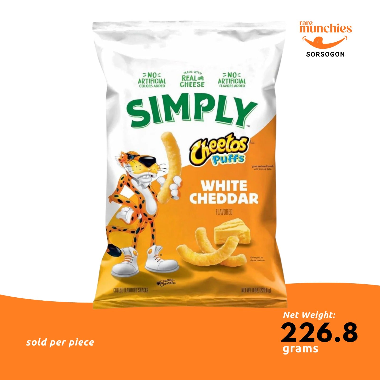 Cheetos Simply Puffs White Cheddar Corn Snack 226.8g (USA)
