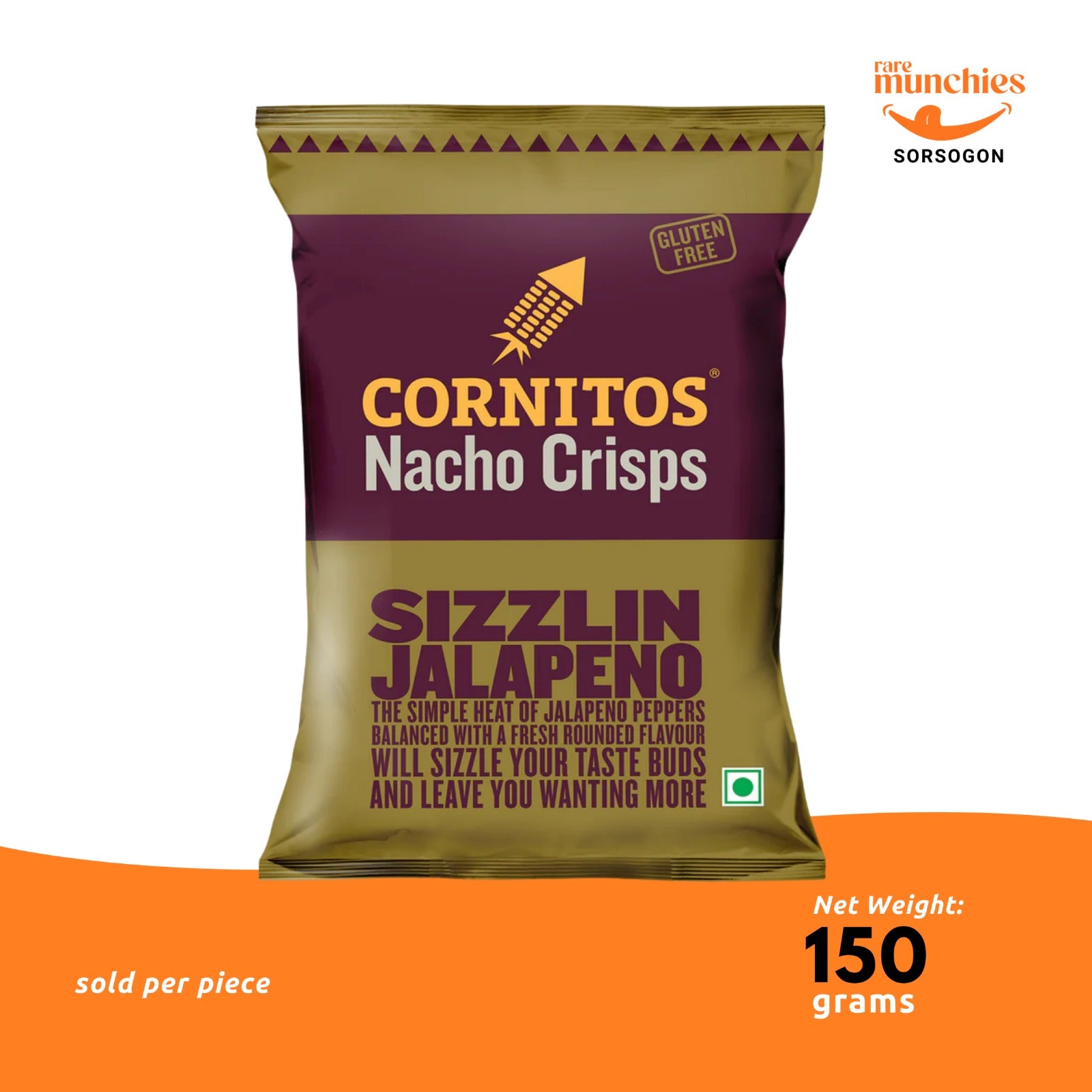 Cornitos Nacho Crisps 150g – Classic Nacho Flavor (India)