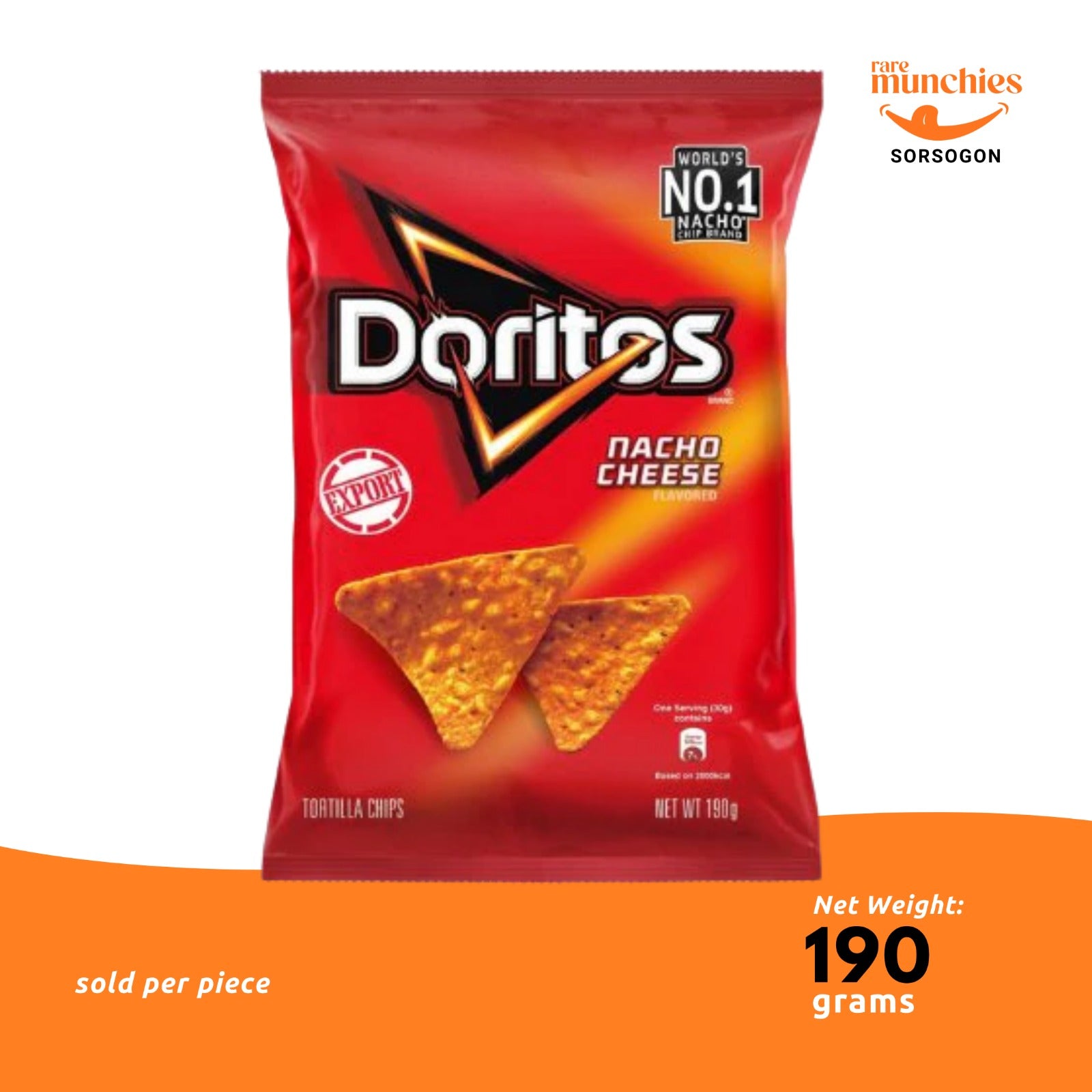 Doritos Nachos Cheese Corn Chips 190g – Cheese Flavor (USA)