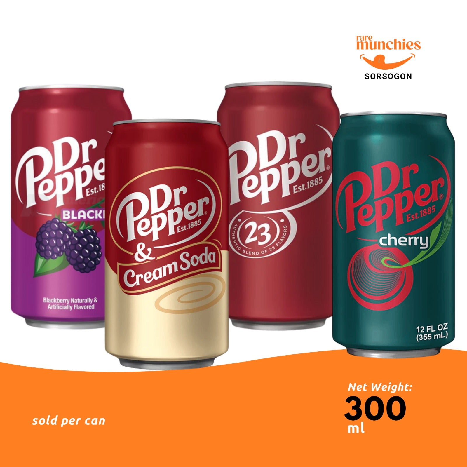 Dr. Pepper 300ml - Flavoured Soft Drink (USA)