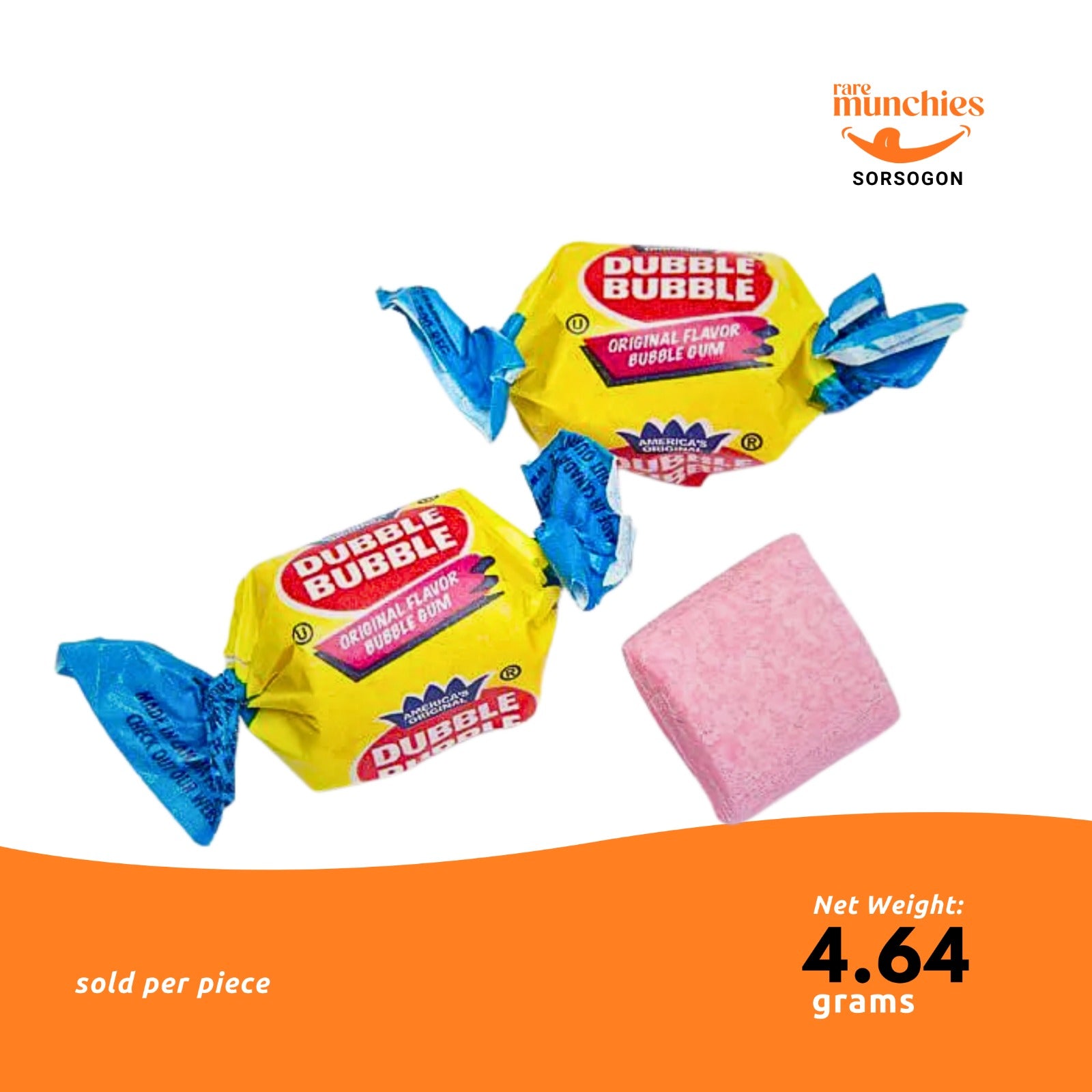 Dubble Bubble Classic Bubble Gum 4.64g – Fruity Flavor (USA)