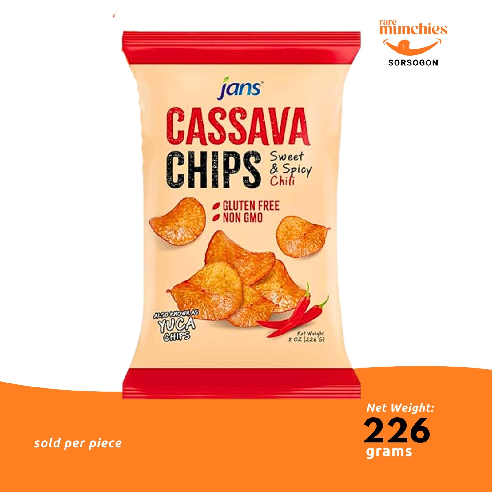 Jans Cassava Chips Sweet & Spicy Chili 226g – Crispy Chips (Indonesia)