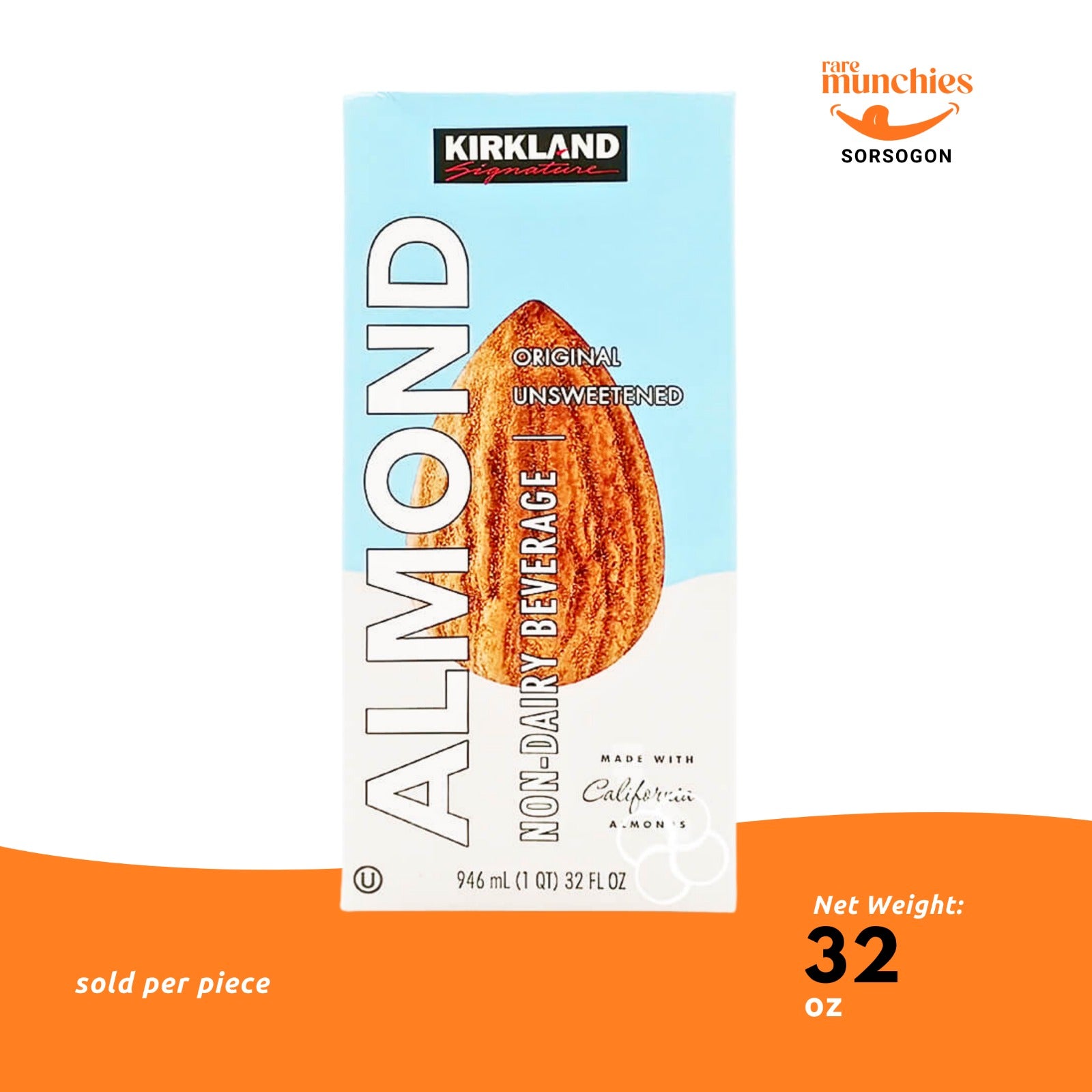 Kirkland Almond Milk 946ml – Plant-Based Almond Drink (USA)