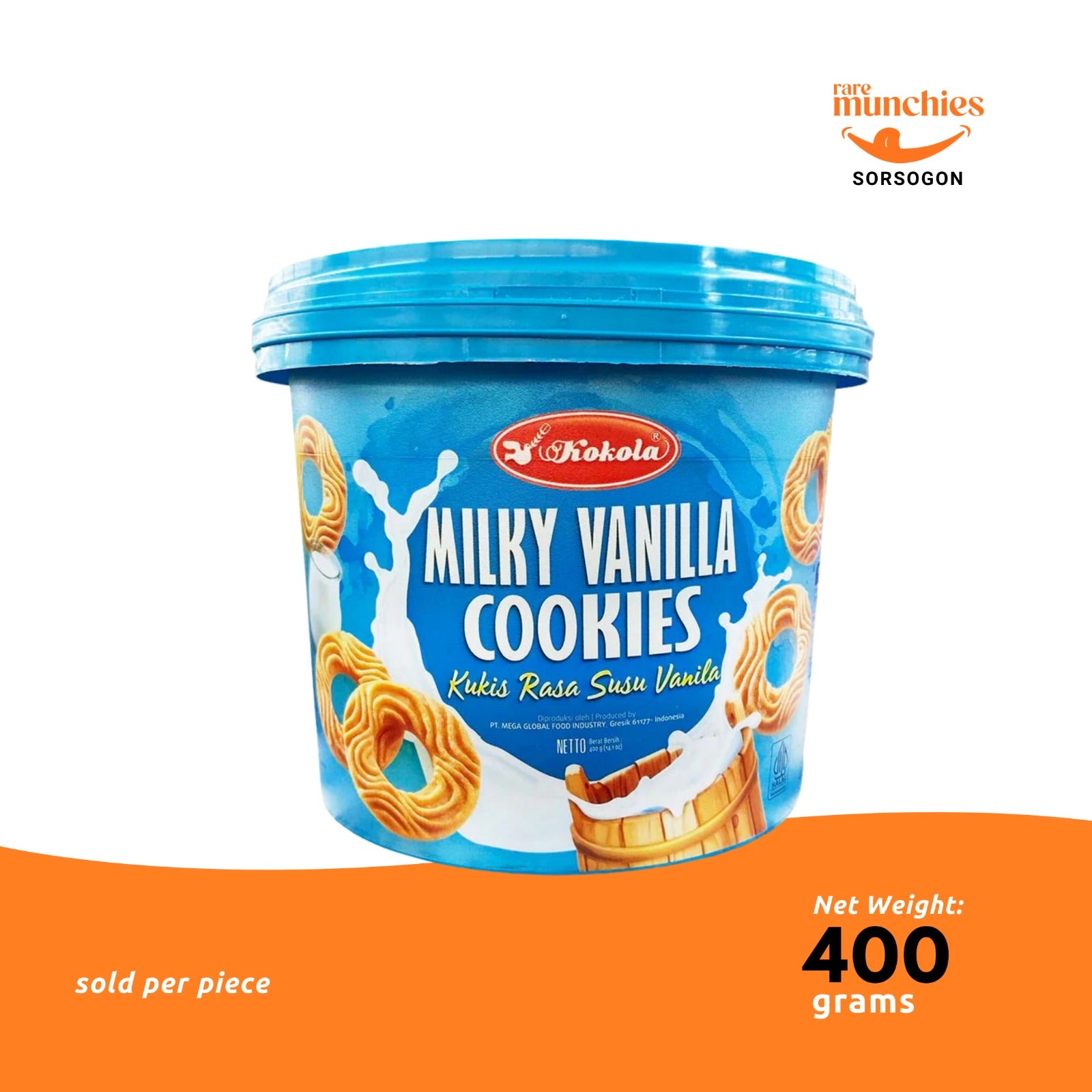 Kokola Milky Vanilla Cream Cookies 400g (Indonesia)