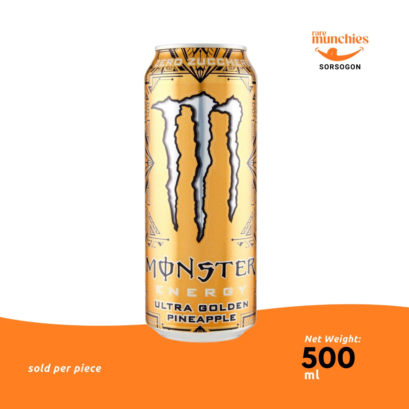 Monster Energy Ultra Golden Pineapple 500ml – Zero Sugar (USA)
