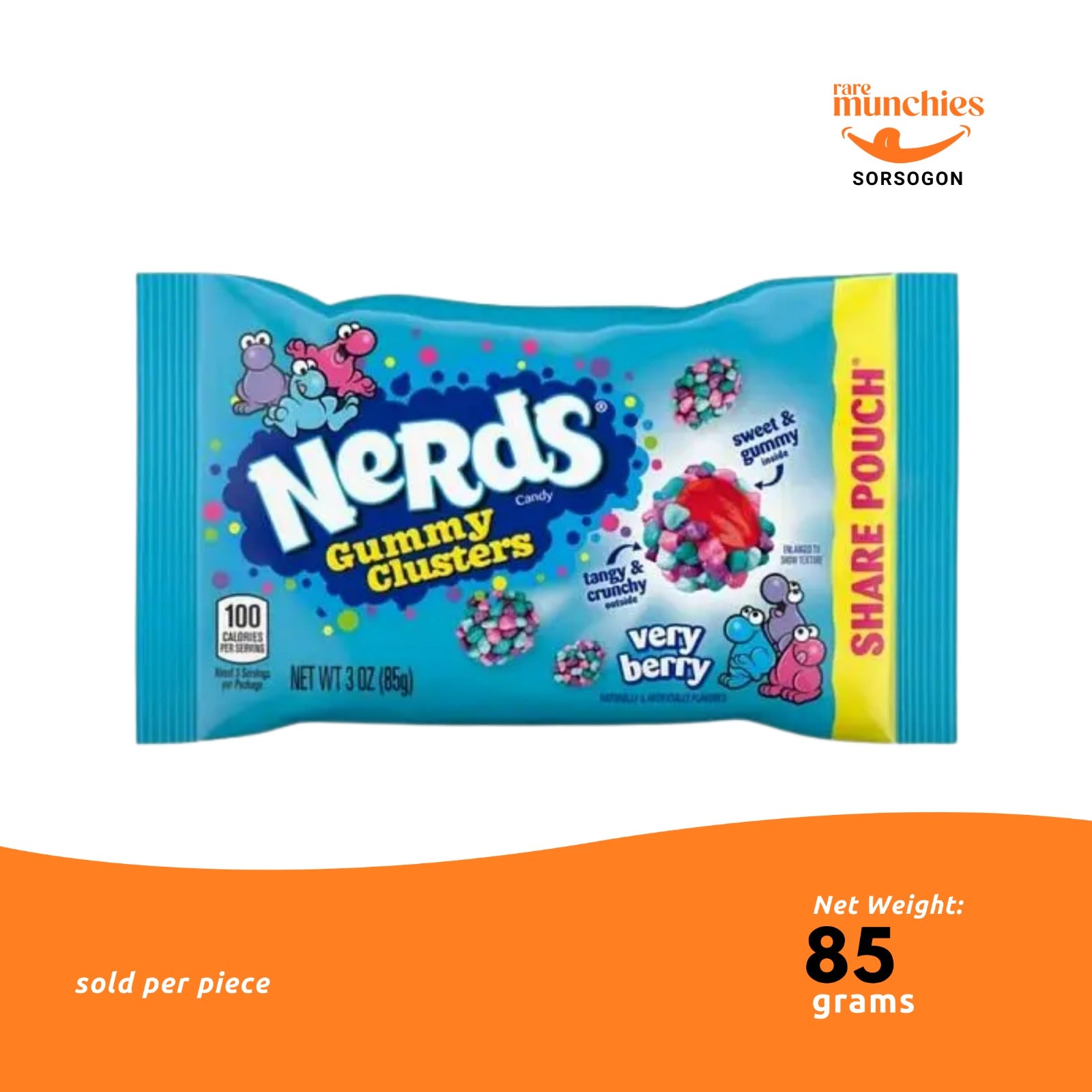 Nerds Gummy Clusters Very Berry 85g – Berry Candy Clusters (USA)