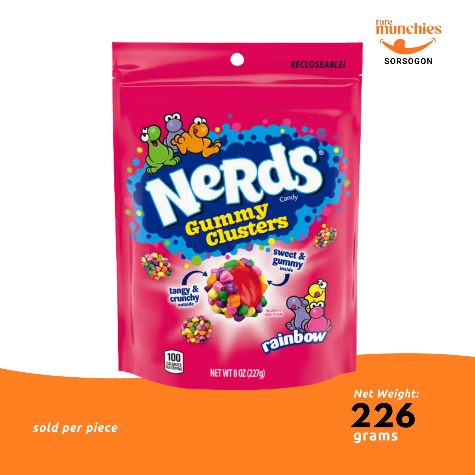 Nerds Rainbow Gummy Clusters 226g – Chewy Candy Clusters (USA)