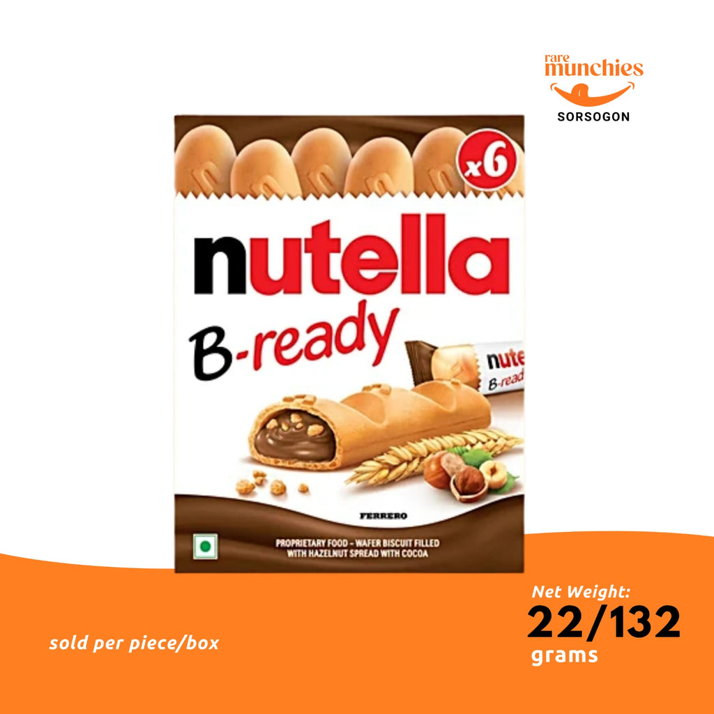 Nutella Ferrero B-Ready 22g (per piece) and 132g (per box) (Italy)
