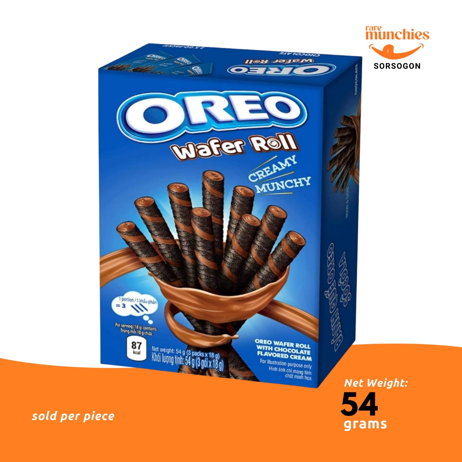 Oreo Chocolate Wafer Rolls 54g – Cocoa Cream Filling (Indonesia)