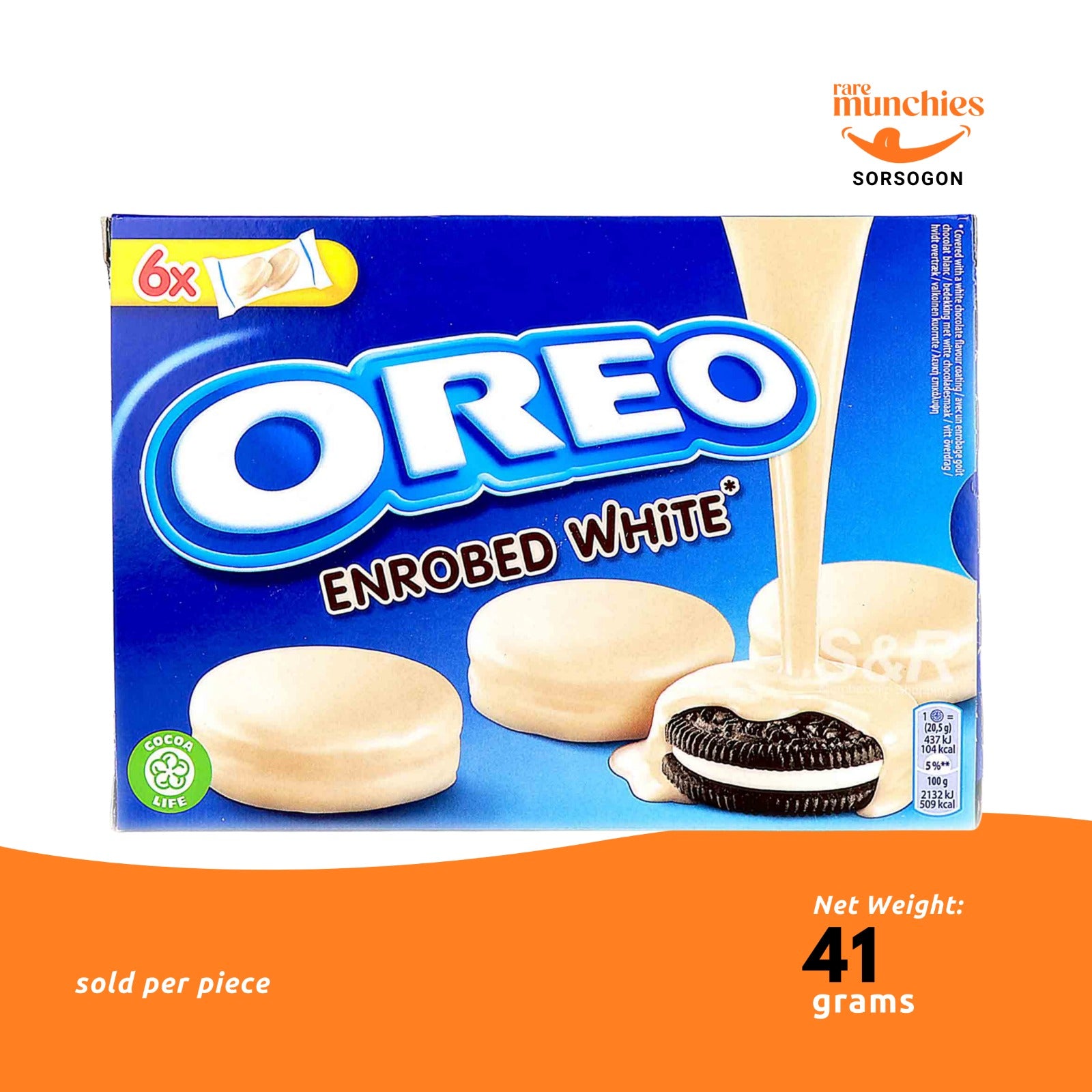 Oreo White Chocolate Coated Cookies 41g (USA)