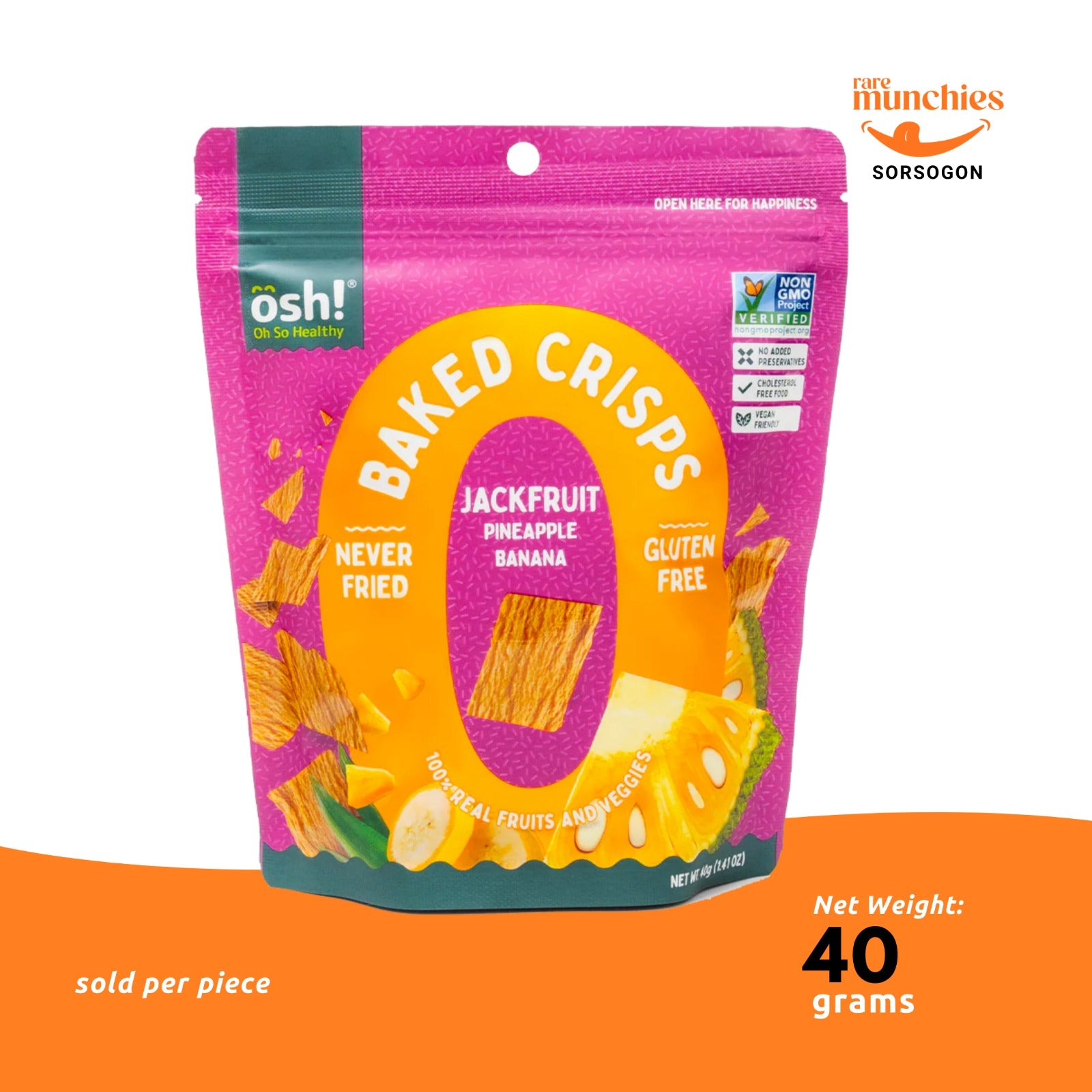 Osh! Baked Fruit Crisps Jackfruit Pineapple Banana 40g (Philippines)