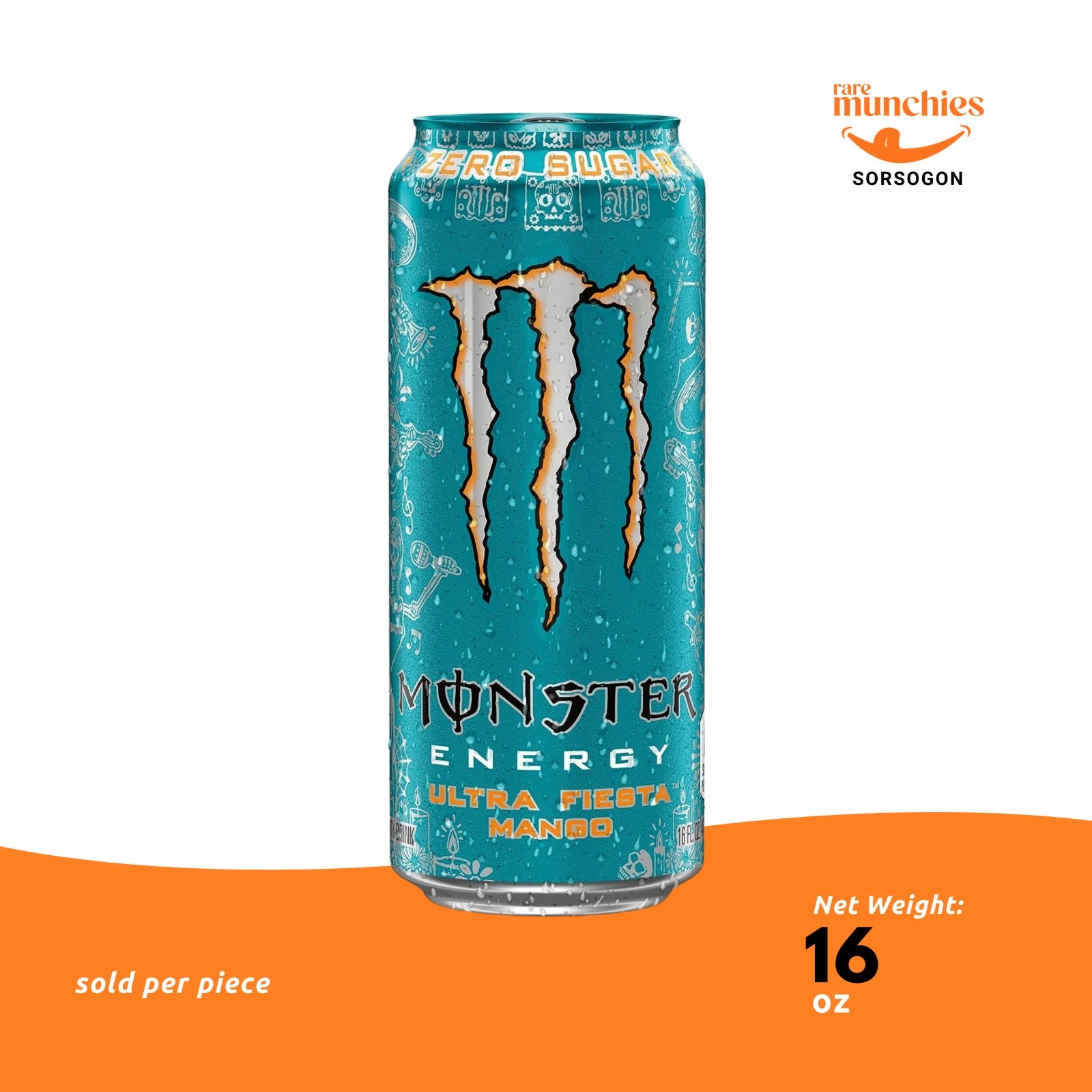 Monster Energy Ultra Fiesta Mango 500ml – Zero Sugar Mango Energy Drink (USA)