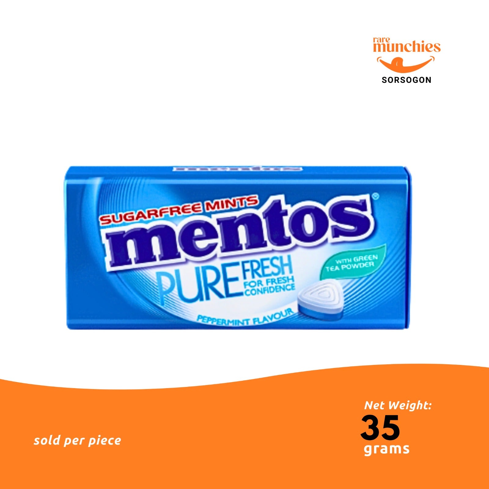 Mentos Sugar Free Peppermint Mints 35g – Refreshing Mint Candy (China)