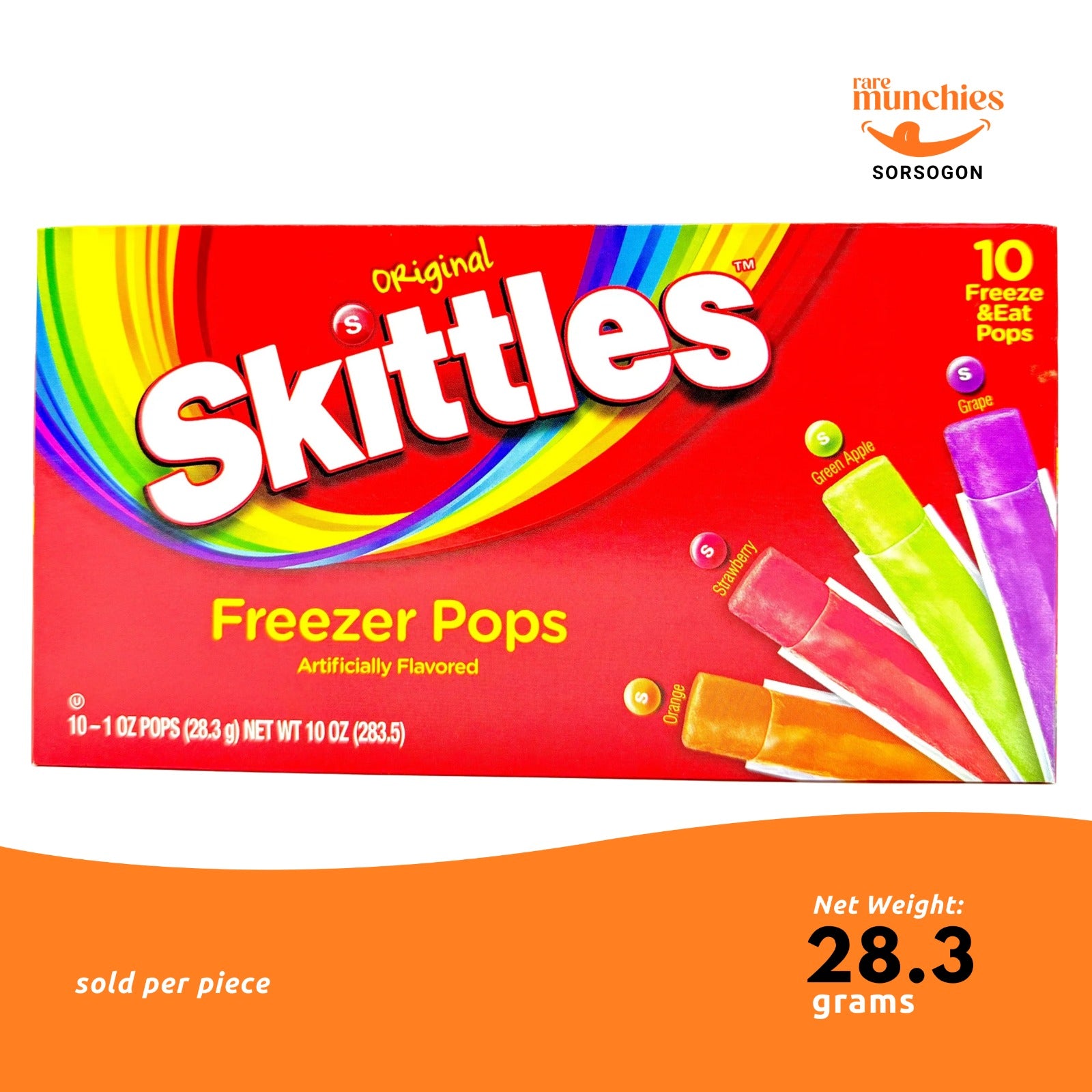 Skittles Freezer Pops Fruity Ice Pops 283.5g (USA)