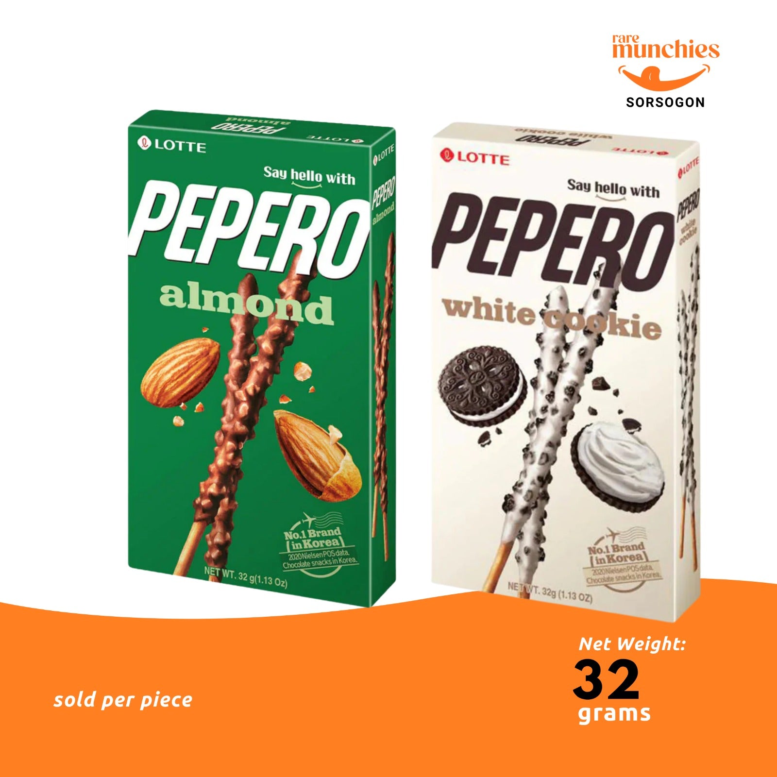 Pepero 32g – Crunchy Biscuit Sticks Coated in Chocolate (South Korea)