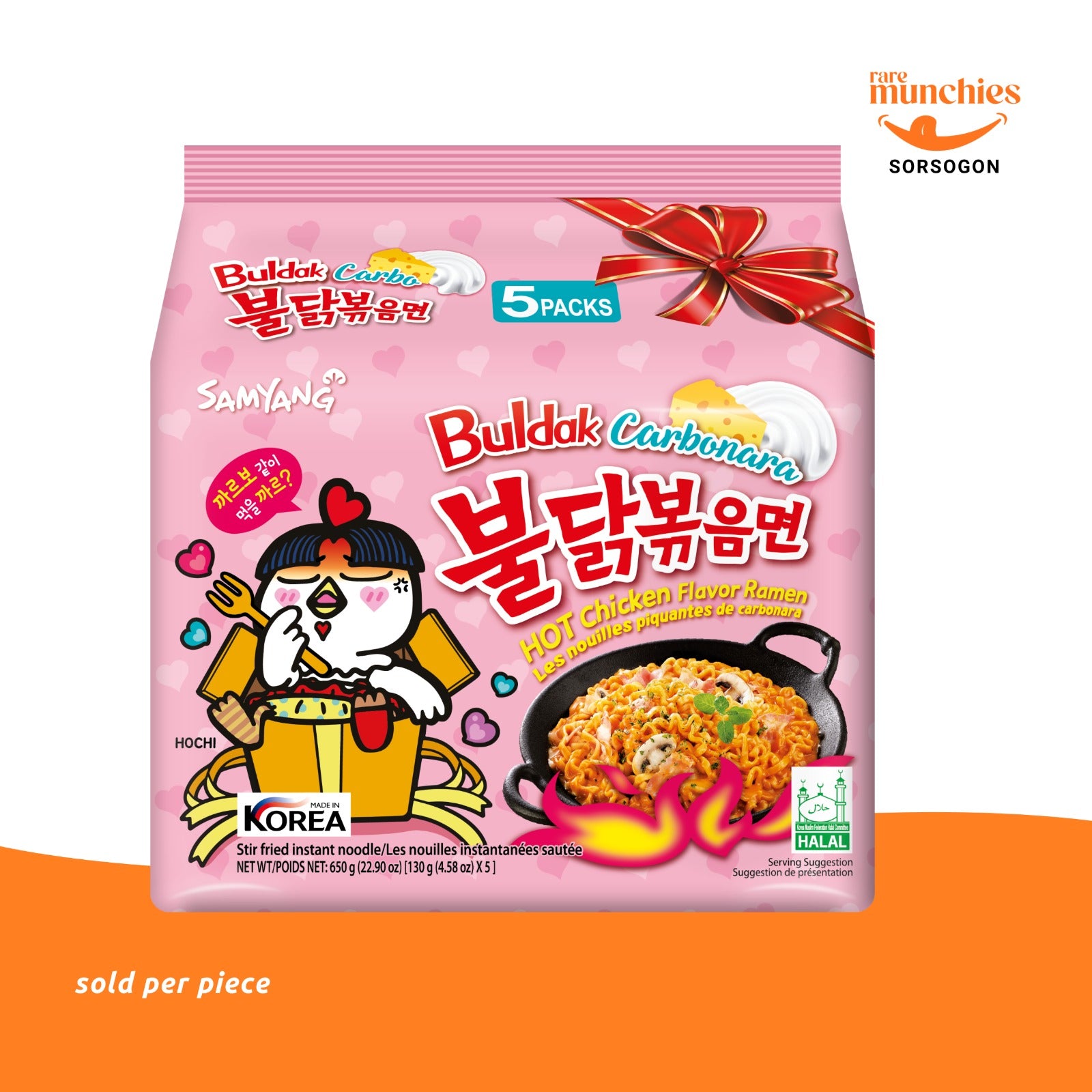 Buldak Carbonara Instant Noodles – Creamy Spicy Flavor (Korea) per piece