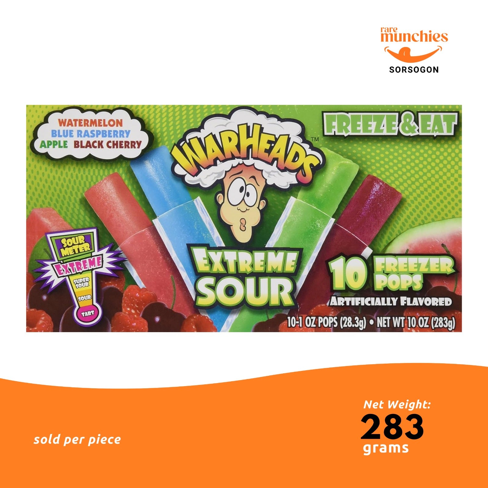 Warheads Extreme Sour Freezer Pops 283.5g (USA)