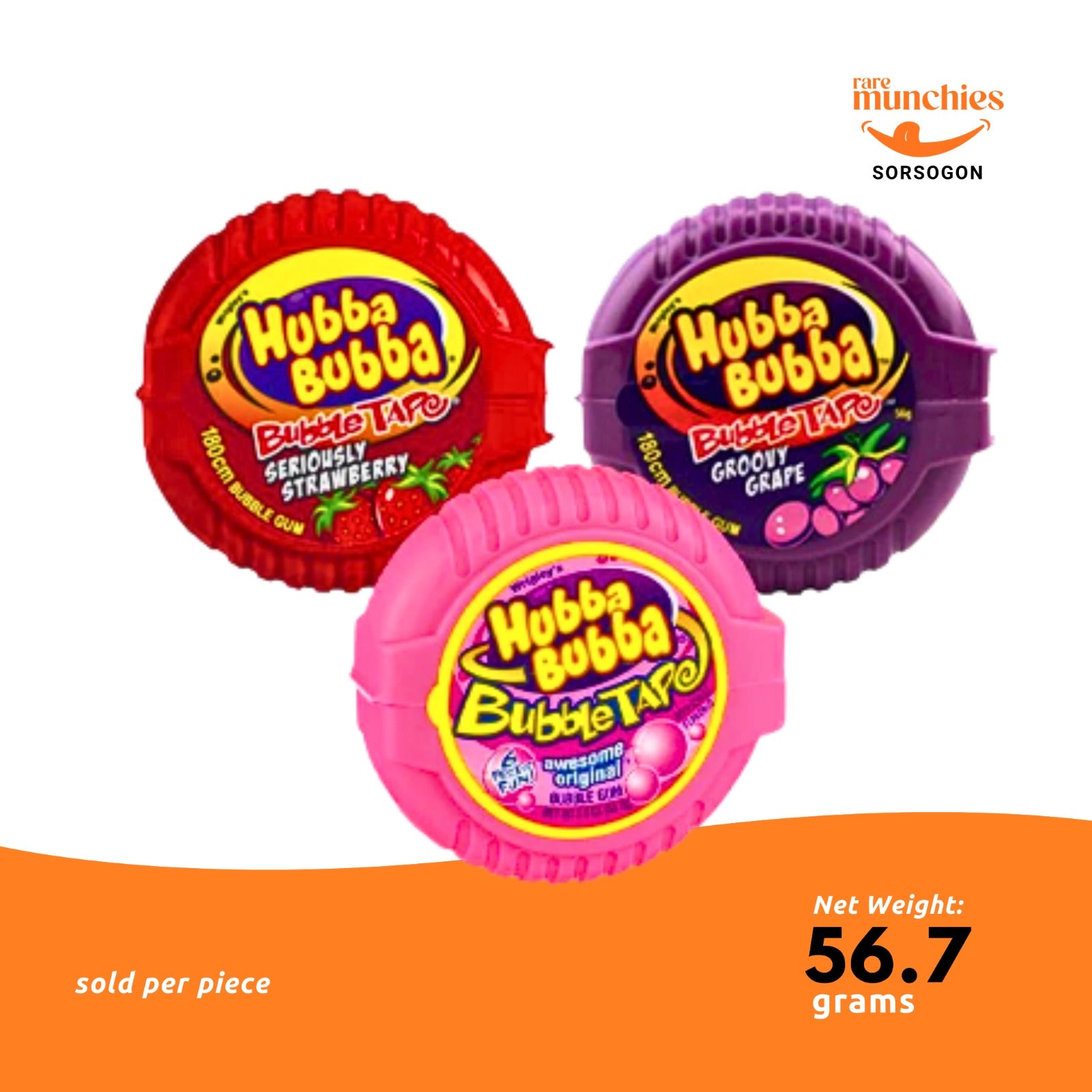 Wrigley's Hubba Bubba Bubble Tape 56.7g – Bubble Gum Roll (Mexico)