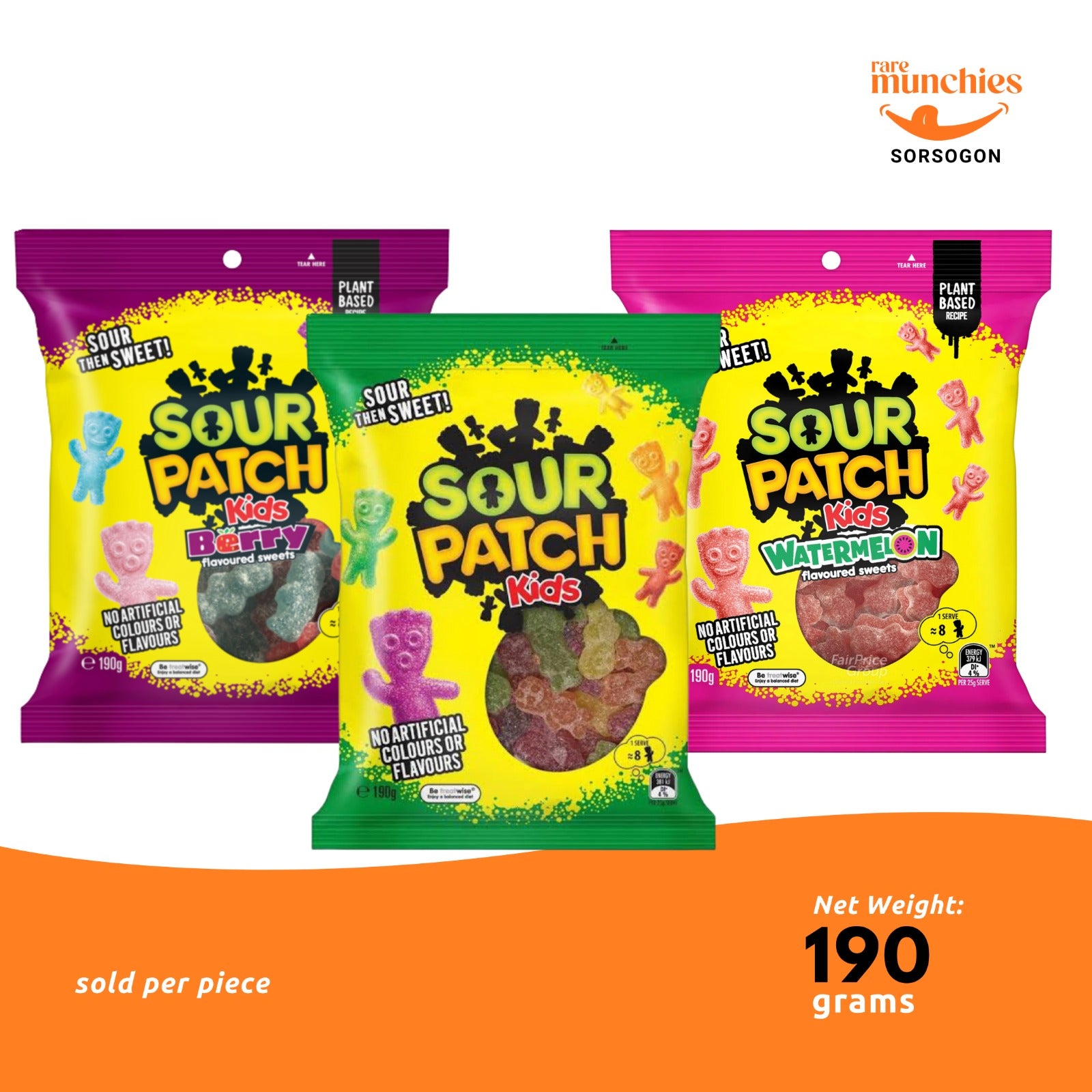 Sour Patch Kids 190g –Sour Then Sweet Candy (Australia)
