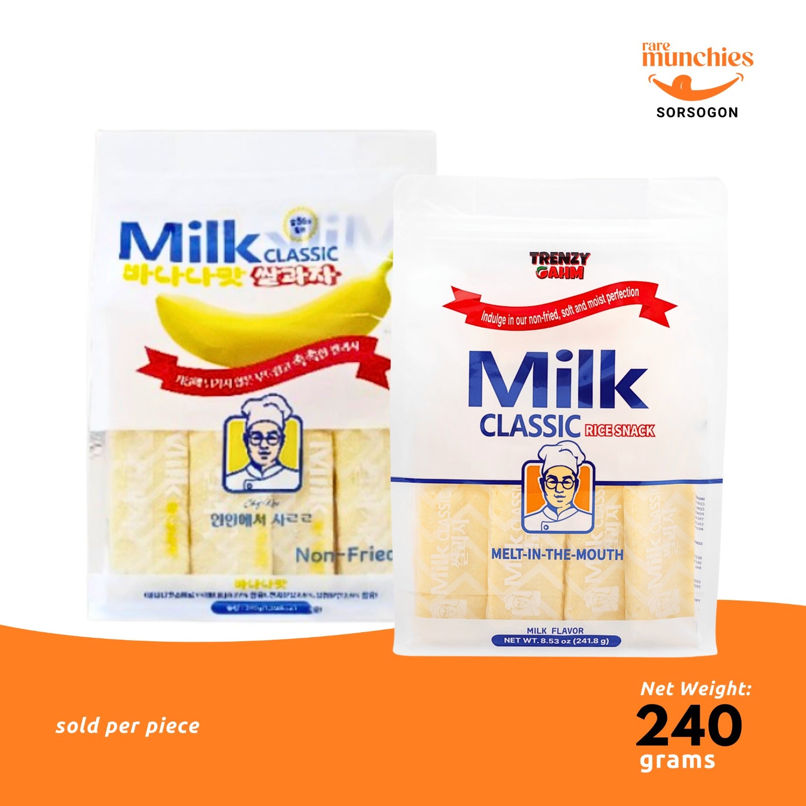 Chef Kim Milk Snack 240g – Non-Fried Milk Snack (Korea)