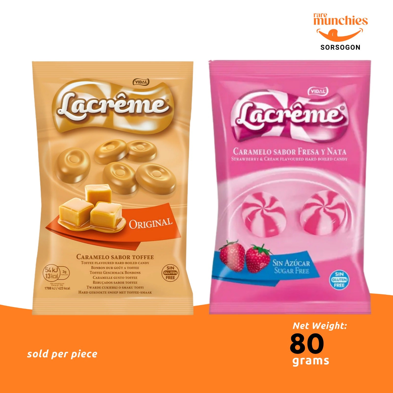 Lacreme Sugar-Free Candy 80g – Gluten-Free Candy (Spain)