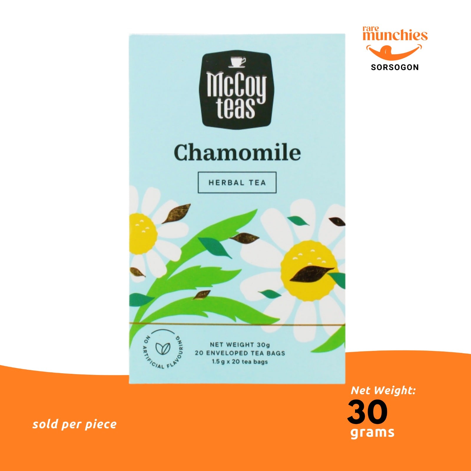 McCoy Teas Chamomile Herbal Tea 30g (20x1.5g Bags) – Chamomile Tea Bags from Sri Lanka LK