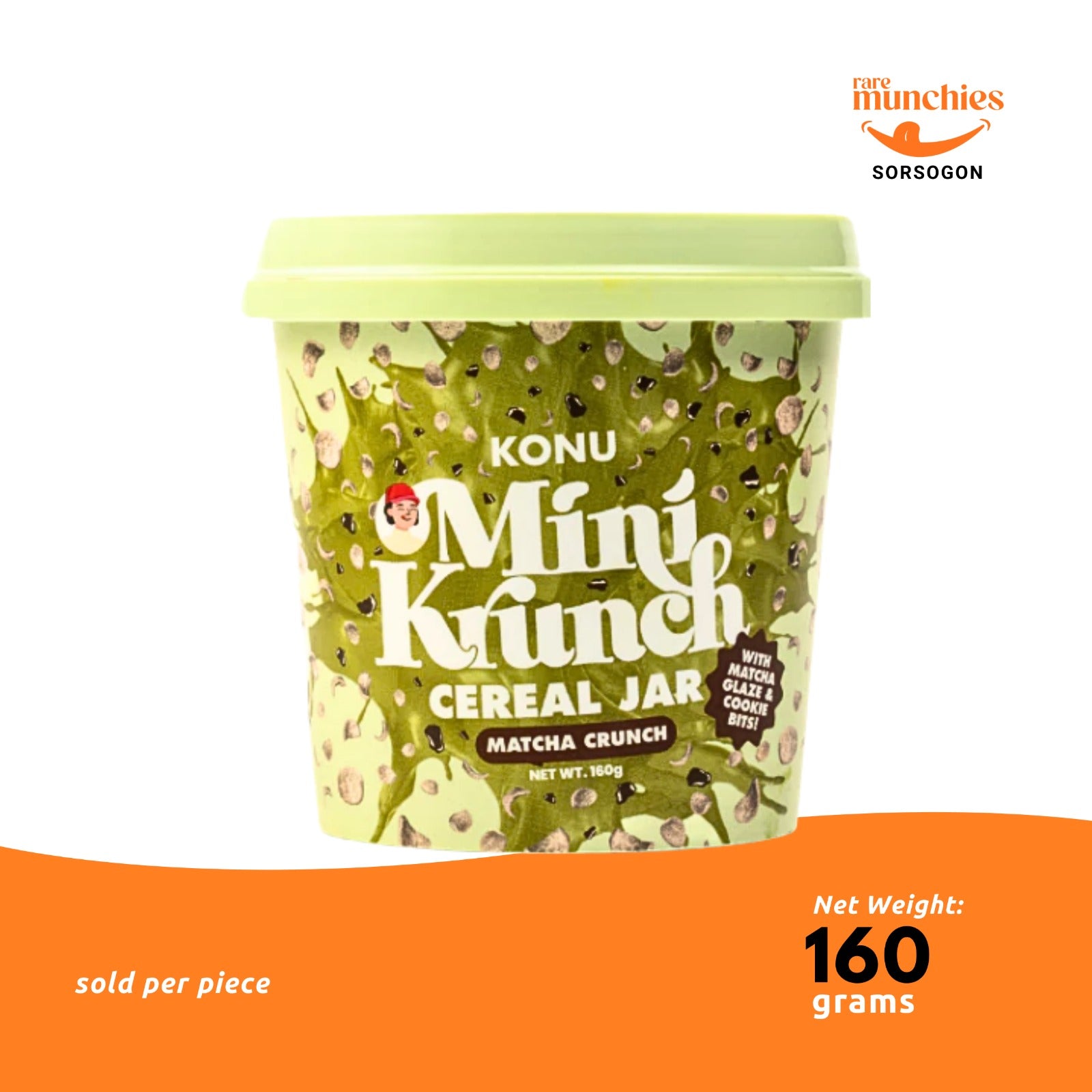 Konu Mini Krunch Cereal Jar 160g – Crispy Glazed Breakfast Cereal (Korea)