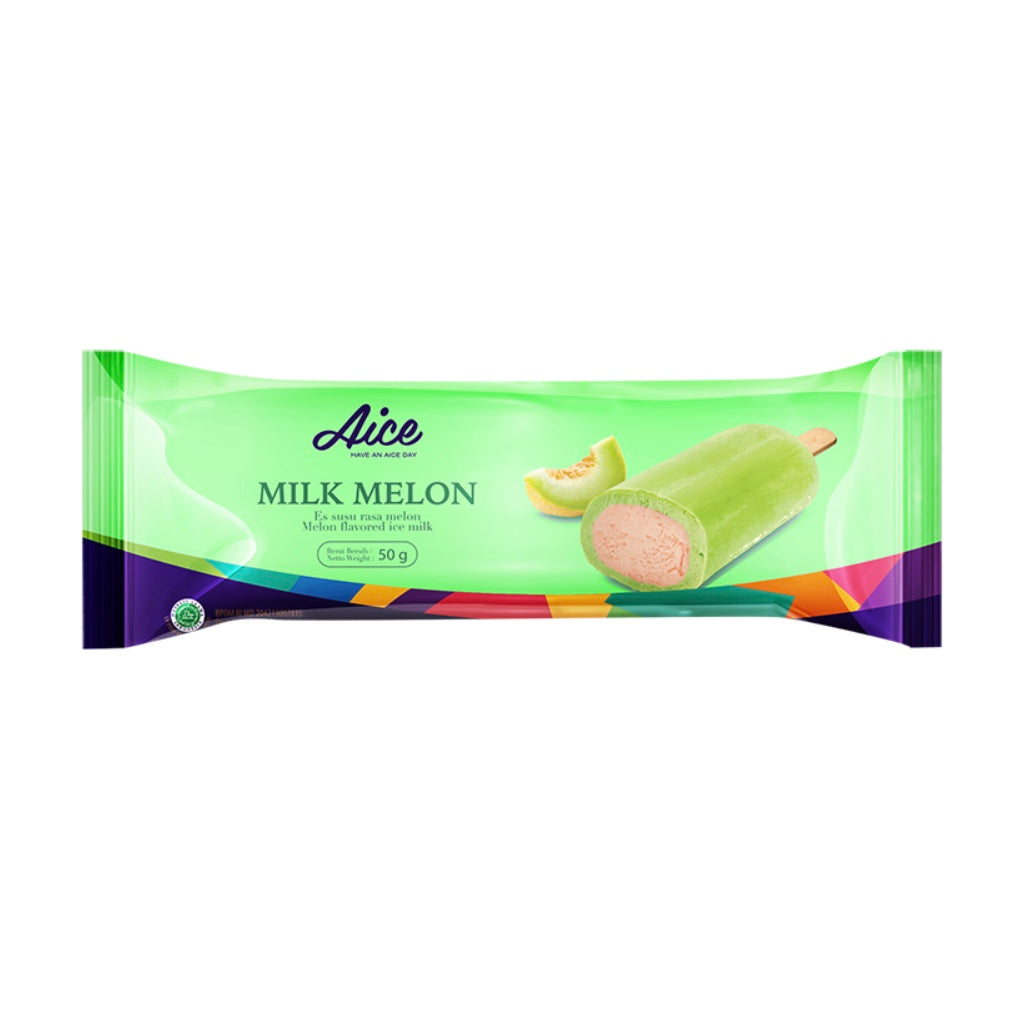 Aice Milk Melon Frozen Milk Treat 55ml (Philippines)