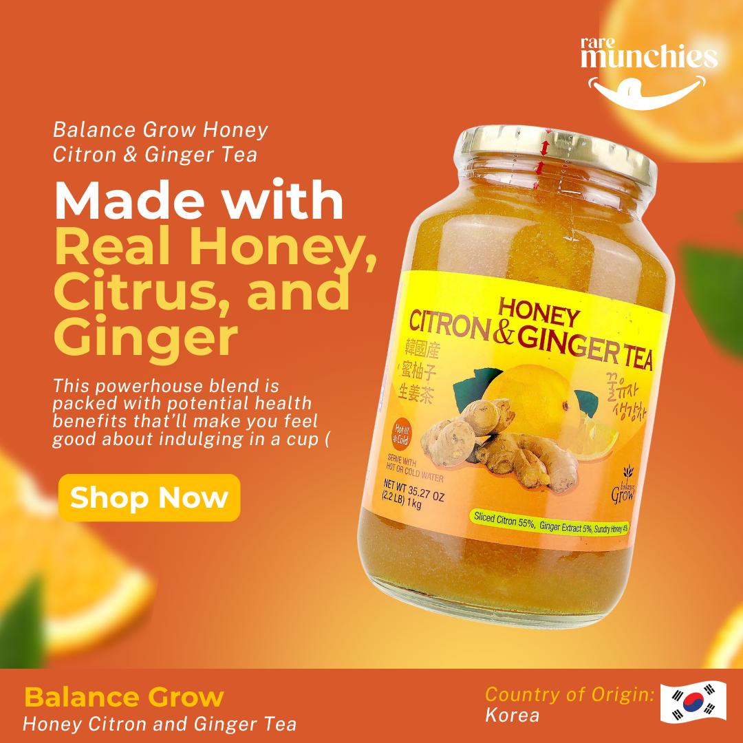 Balance Grow Honey Citron & Ginger Tea 1kg – Korean Fruit Tea (Korea)